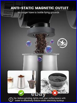 Stainless Steel Coffee Grinder Electric with 8 Grinding Settings Flat Burr Coffe