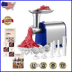 Stainless Steel Electric Meat Grinder with 3 Tubes Fast and Efficient Grinding