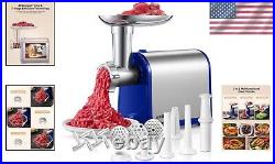 Stainless Steel Electric Meat Grinder with 3 Tubes Fast and Efficient Grinding