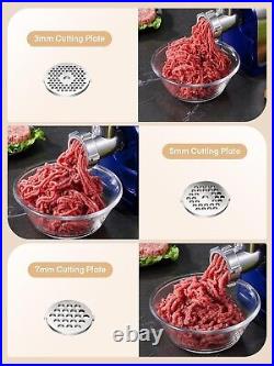 Stainless Steel Electric Meat Grinder with 3 Tubes Fast and Efficient Grinding