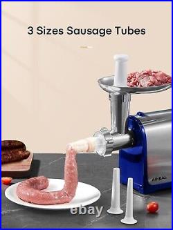 Stainless Steel Electric Meat Grinder with 3 Tubes Fast and Efficient Grinding