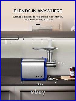 Stainless Steel Electric Meat Grinder with 3 Tubes Fast and Efficient Grinding