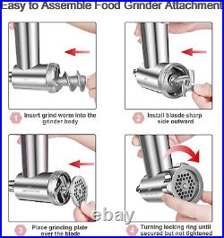 Stainless Steel Food Grinder Attachment Accessories for Kitchenaid Stand Mixers