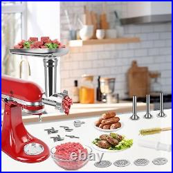 Stainless Steel Food Grinder Attachment Fit for KitchenAid Stand Mixers, Food