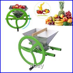 Stainless Steel Fruit Crusher Masher Grinder Manual Juice Wine Cider 7L with Wheel