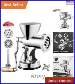 Stainless Steel Hand Operated Meat Grinder Multifunctional Crank Sausage Maker