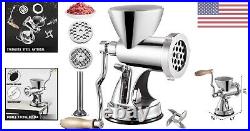 Stainless Steel Hand Operated Meat Grinder Multifunctional Crank Sausage Maker