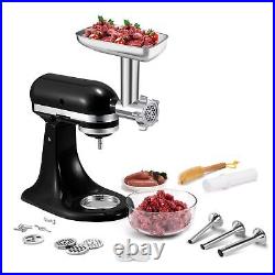 Stainless Steel Meat Grinder Attachment for KitchenAid, Stainless Steel Meat