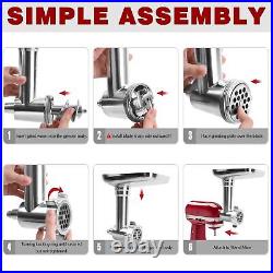 Stainless Steel Meat Grinder Attachment for KitchenAid, Stainless Steel Meat