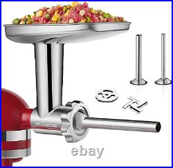 Stainless Steel Meat Grinder Attachment for Kitchenaid Stand Mixer, Meat Grinder