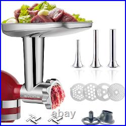 Stainless Steel Meat Grinder Attachment for Kitchenaid Stand Mixer, Meat Grinder