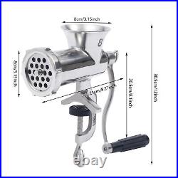 Stainless Steel Meat Grinder Mincer Manual Sausage Maker Machine Heavy Duty
