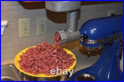 Stainless Steel Meat Grinder attachment for Kitchen a'id. Heavy duty Culinary