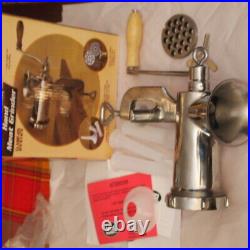 Stainless steel Hand Meat Grinder, LEM, #10, Clamp-on design