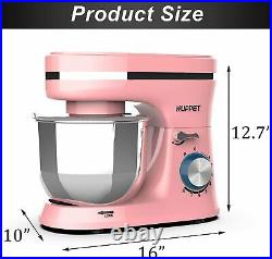 Stand Mixer 4.7QT Electiric Food Mixer Grinder Blender Stainless Steel Pink