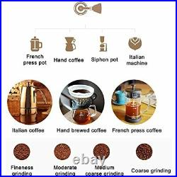 TELEWEE Manual Coffee Grinder Capacity 25g with CNC Stainless Steel Conical B