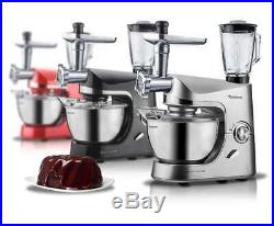 TurboTronic 2000W Professional Full Set Food Stand Mixer +Meat Grinder RED T07