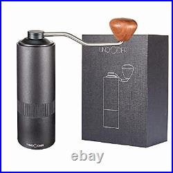 UNOODER Manual Coffee Grinder with Adjustable Settings SUS420 Burr Hand Crank