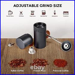 UNOODER Manual Coffee Grinder with Adjustable Settings SUS420 Burr Hand Crank