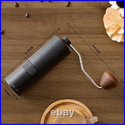 UNOODER Manual Coffee Grinder with Adjustable Settings SUS420 Burr Hand Crank