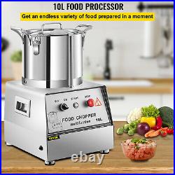 VEVOR 10L Commercial Food Processor Electric Vegetable Chopper Grinder 1100W