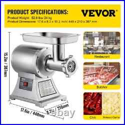 VEVOR 550lbs/H Electric Meat Grinder 1.5HP Commercial Sausage Stuffer Filler VEVOR 550lbs/H Electric Meat Grinder 1.5HP Commercial Sausage Stuffer Filler