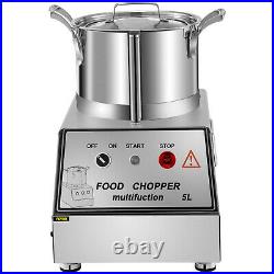 VEVOR 5L Food Processor Commercial Grade Food Meat Grinder Blender 5.3QT 550W
