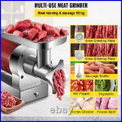 VEVOR 660lbs/h 1.5HP Commercial Electric Meat Grinder Sausage Stuff Meat Mincer