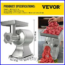 VEVOR Commercial 1100W Electric Meat Grinder 550lbs/h Meat Mincer Heavy Duty