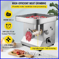 VEVOR Commercial 1HP Electric Meat Grinder 250KG/H Stainless Steel Sausage Maker