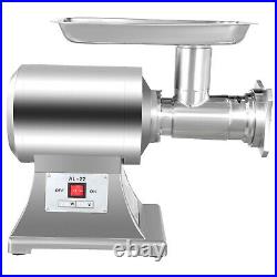 VEVOR Commercial Grade 1HP Electric Meat Grinder 750W Stainless Steel 550lbs/h