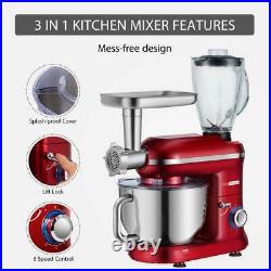 VIVOHOME 3 In 1 Stand Mixer 6 QT Stainless Steel Bowl Food Meat Grinder Blender