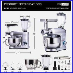 VIVOHOME 3 In 1 Stand Mixer 6 QT Stainless Steel Bowl Food Meat Grinder Blender