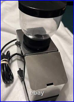 Vintage Italsomac Coffee Grinder Macina Caffe 2 Settings Stainless Steel Black