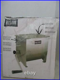 Weston Stainless Steel 20lb Capacity Manual Meat Mixer 36-1901-W